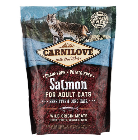 Carnilove Cat Salmon Sensitive & Long-Hair 400 г